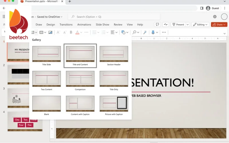 lam powerpoint online 3